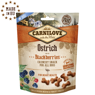CARNILOVE Crunchy Snack Ostrich with Blackberries 200gr